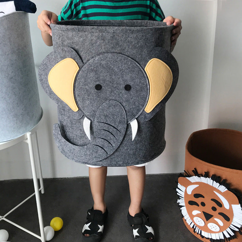 Cartoon Felt Storage Bucket - HomeCore