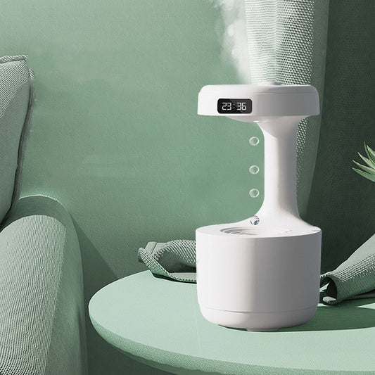 Water Drop Anti-Gravity Humidifier With Clock - HomeCore